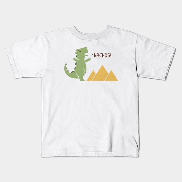 Nachos Kids T-Shirt by HandsOffMyDinosaur